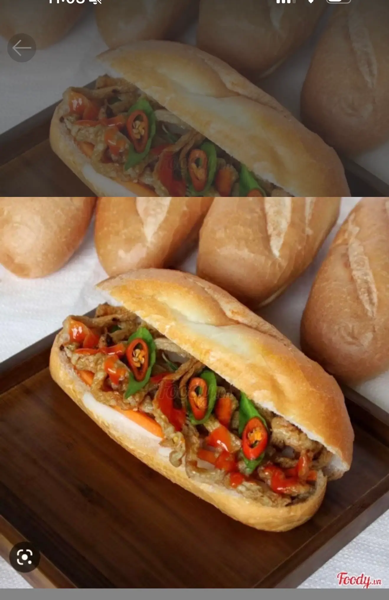 Hình ảnh bánh mì chả cá nóng 