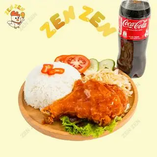 Hình ảnh Combo cơm gà sốt tiêu đen - nước ngọt
