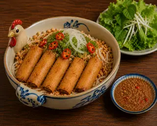 Hình ảnh Bún mắm nem ram bắp Quảng Ngãi