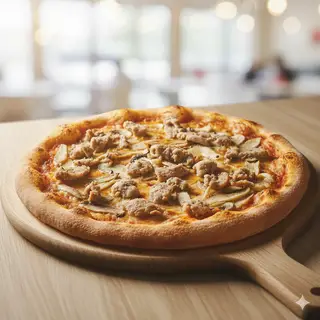 Hình ảnh Gà nướng & nấm + phomai cay 22CM / BBQ chicken & mushroom