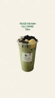 Hình ảnh Trà Sữa Thái Xanh Full Topping