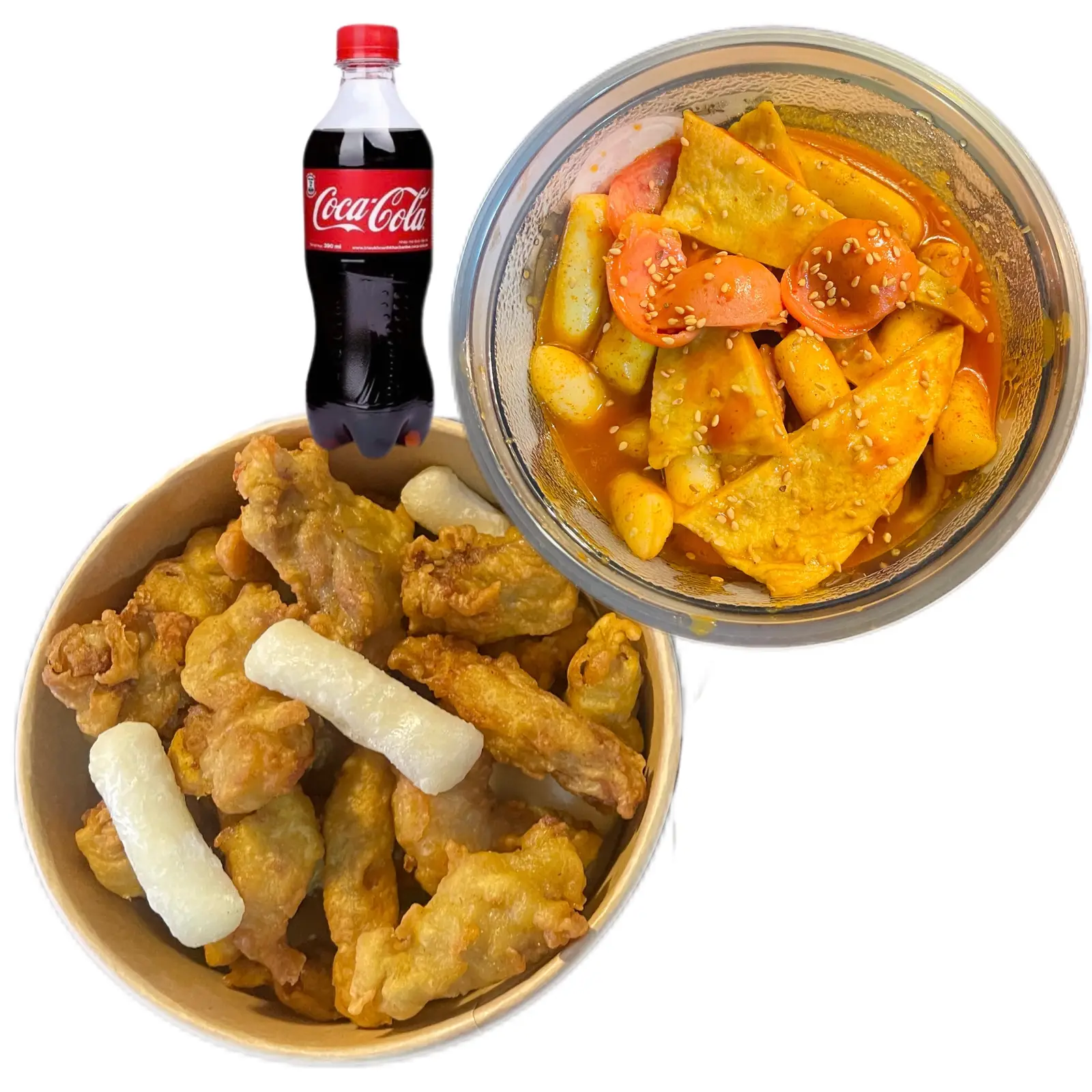 Hình ảnh Combo M: Gà Viên Chiên - Tokbokki- Coca Cola