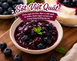 Hình ảnh Sốt Việt quất ăn kèm với tàu Hủ 