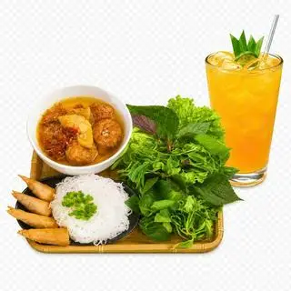 Hình ảnh Combo bún chả Hà Nội + nước ép quýt/bưởi