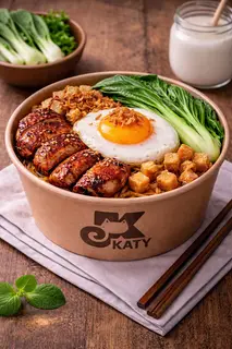 Hình ảnh Mì trộn tóp mỡ gà nướng thập cẩm đặc biệt