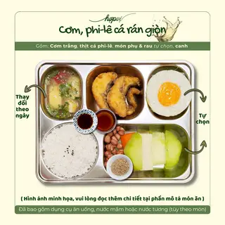 Hình ảnh Cơm phi-lê cá rán giòn, món phụ tự chọn