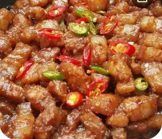 Hình ảnh Cơm mắm ruốc xào ba rọi
