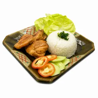 Hình ảnh Cơm Má Đùi Rút Xương Nướng Teriyaki
