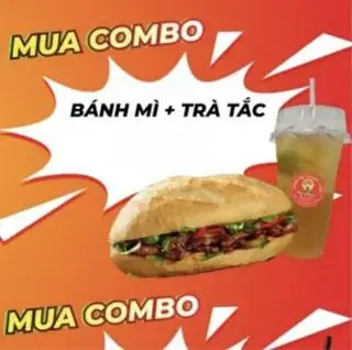 Hình ảnh Combo Bánh Mì Chả Cá + Trà Tắc 