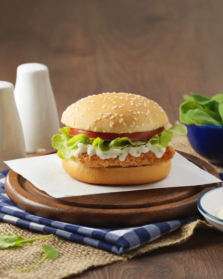 Hình ảnh Burger gà chiên xù