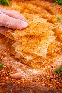 Hình ảnh Bánh tráng ăn liền tỏi phi 250gr/zip
