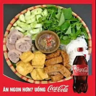 Hình ảnh Bún đậu Đầy đủ + cocacola hoăc pepsi