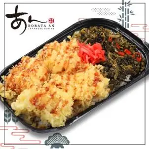 Hình ảnh ''TORITEN'' Chicken BreastTempura & TAKANA bento Box (with Seaweed soup)