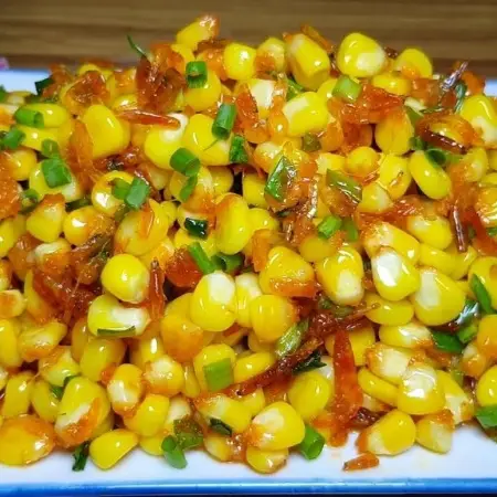 Hình ảnh Bắp Xào Tóp Mỡ
