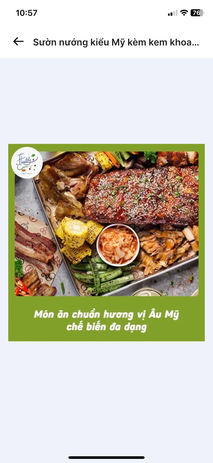 Hình ảnh sườn lợn nướng kiểu mỹ kèm kem khoai lang và detox