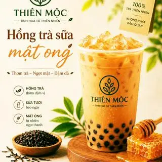 Hình ảnh Hồng trà sữa mật ong - size M