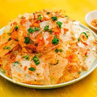Hình ảnh bánh tráng  mỡ hành 