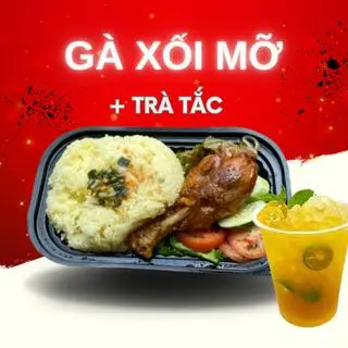 Hình ảnh Cơm Ðùi Gà Xối Mỡ +Salad Mè  Rang 