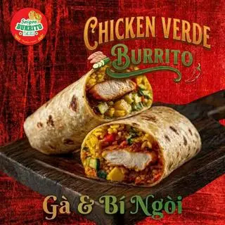 Hình ảnh Chicken Verde Burrito | Gà • Bí Ngòi