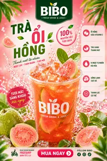 Hình ảnh Trà Ổi Hồng