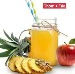 Hình ảnh Ép Thơm Mix Táo Chai Nguyên chất 350ml