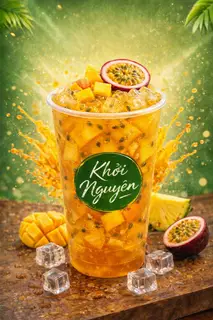 Hình ảnh Trà Trái Cây Tươi - Vị Xoài Chanh Dây (700ml)