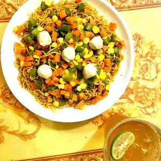 Hình ảnh  Combo Mì trộn cá viên +1 trà quất