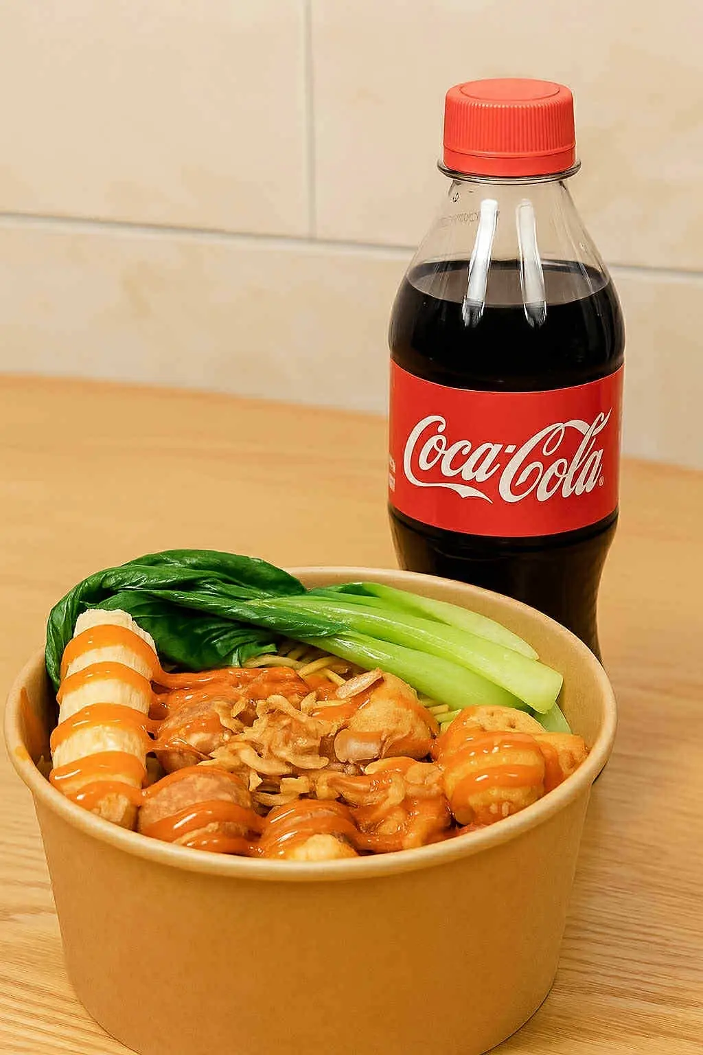 Hình ảnh ComBo Mì Trộn Viên Chiên + CoCa