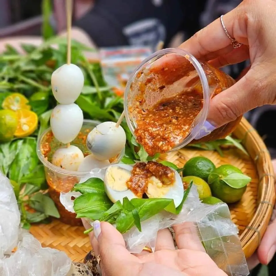Hình ảnh bánh tráng chấm pà gánh ( nhỏ )