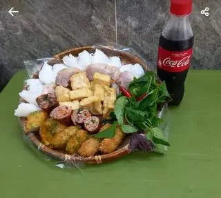 Hình ảnh bún đậu đầy đủ +coca