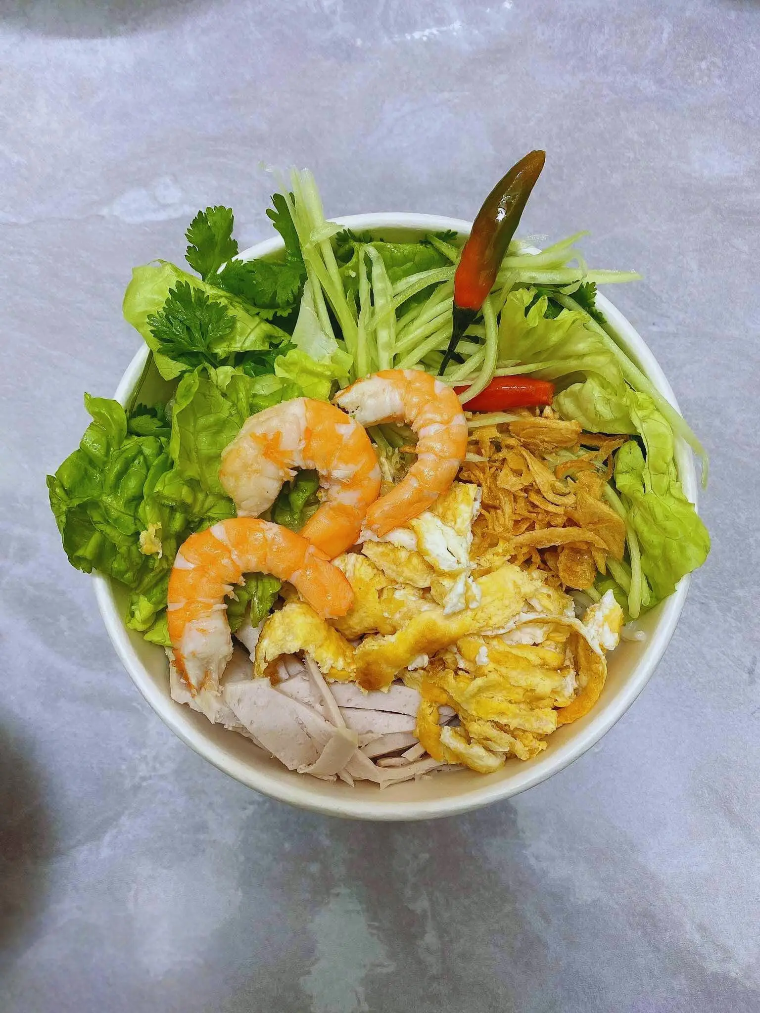 Hình ảnh Bún Trộn Tôm