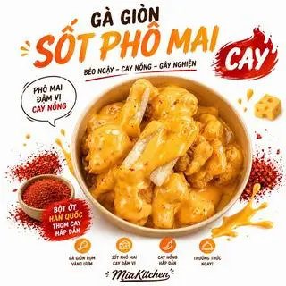 Hình ảnh Gà viên phủ sốt phô mai cay