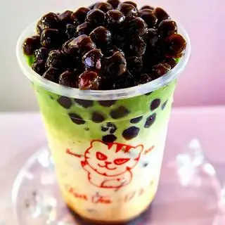 Hình ảnh Sữa chua matcha trân châu đường đen