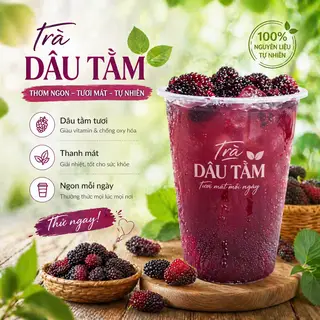 Hình ảnh Trà Dâu Tằm - xô 1000ml