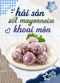 Hình ảnh hải sản sốt mayonnaise khoai môn