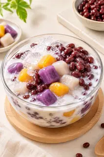 Hình ảnh chè khoai dẻo đậu đỏ