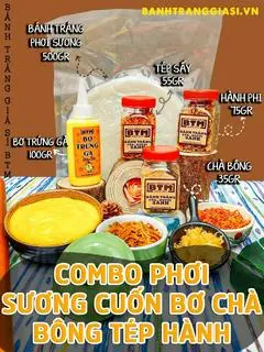 Hình ảnh COMBO PHƠI SƯƠNG CUỐN BƠ BÔNG TÉP HÀNH