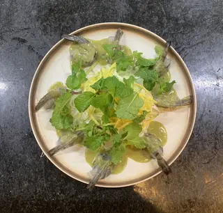 Hình ảnh Tôm sống sốt thái wasabi 