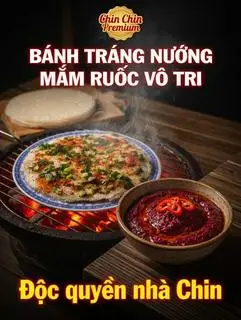 Hình ảnh Bánh tráng nướng mắm ruốc vô tri