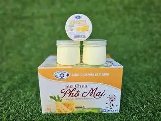 Hình ảnh Sữa chua Ba Vì vị phô mai thơm ngon, 1 hộp 12 hũ 110g