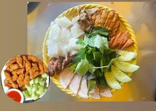 Hình ảnh Combo Bún đậu thập cẩm +nem chua rán