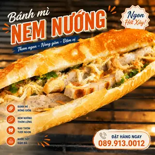 Hình ảnh Bánh mì que Nem nuớng