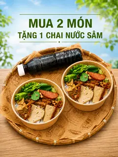 Hình ảnh Combo 2 bún nước tương tặng chai nước sâm