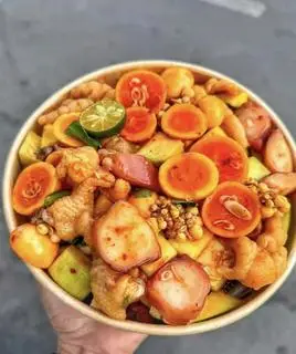 Hình ảnh Combo 3 món (chân gà, trứng non, bạch tuộc) sốt thái