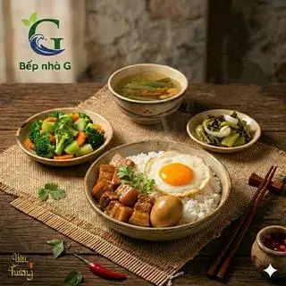 Hình ảnh CƠM THỊT KHO TRỨNG /RICE WITH MEAT WITH EGGS