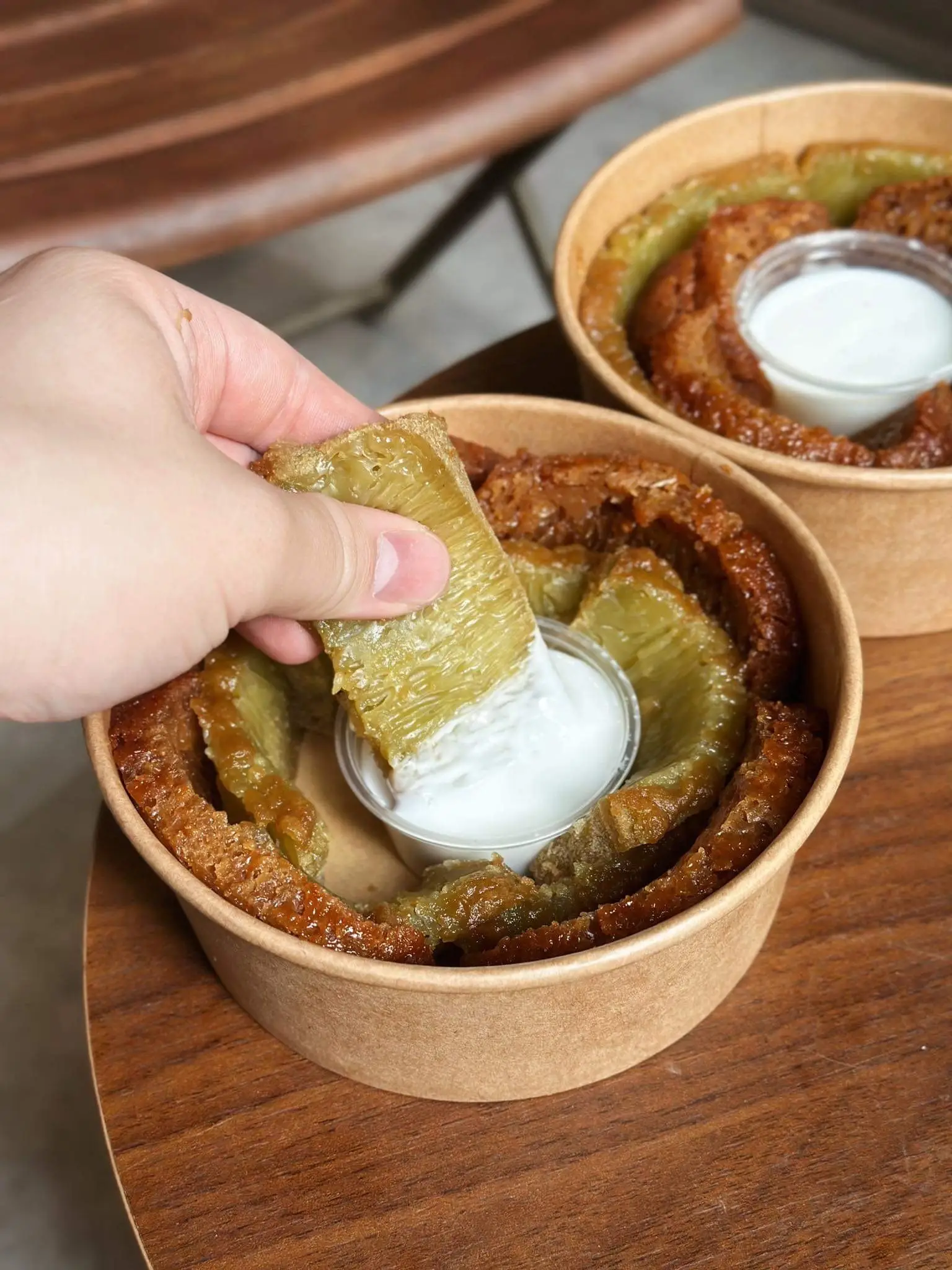 Hình ảnh Bánh Bò mix Lá dứa và Thốt nốt 