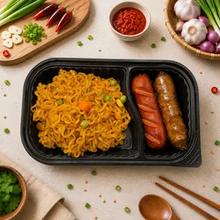 Hình ảnh Mì trộn dồi sụn - xúc xích