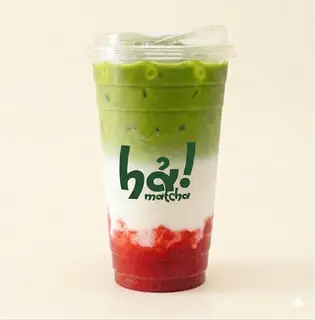 Hình ảnh Matcha latte dâu