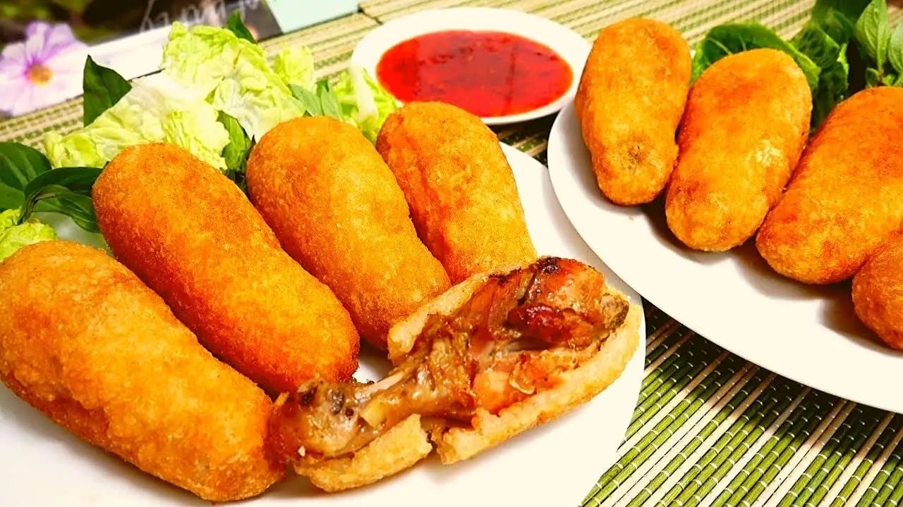 Hình ảnh đùi gà bó xôi chiên giòn