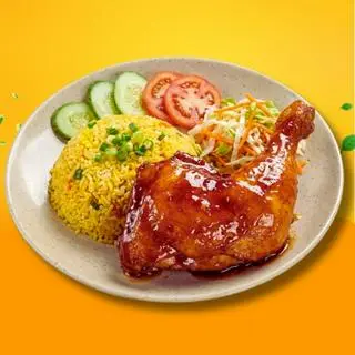 Hình ảnh com bo đặc biệt : 3 cơm gà sốt chua ngọt+ tặng 1coca